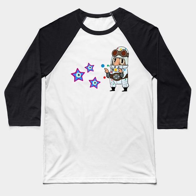 boggle man Baseball T-Shirt by COOLKJS0